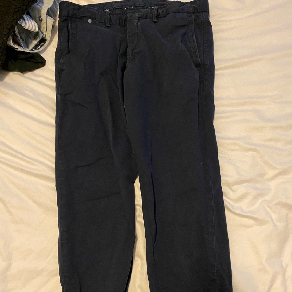 Massimo Dutti navy blue chino pants